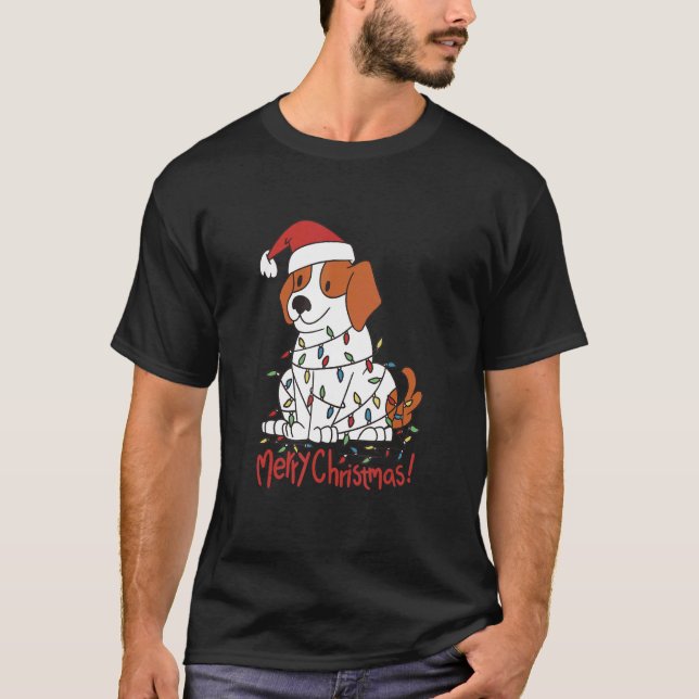 Camiseta Merry Christmas Tree Beagle Dog Dueño De Cachorros (Anverso)