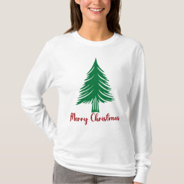 Camiseta Merry Christmas Tree de manga larga