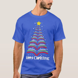 Camiseta Merry Christmas Tree Love Reading Books Librarian