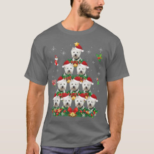 Camiseta Merry Christmas Westie Dog Santa Tree Pajama Sweat