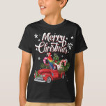 Camiseta Merry Christmas Xmas Tree Red Truck Parrot Santa H<br><div class="desc">Feliz Navidad Navidad Árbol de Navidad Camión Rojo Parrot Santa Hat</div>