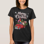 Camiseta Merry Christmas Xmas Tree Red Truck Parrot Santa H<br><div class="desc">Feliz Navidad Navidad Árbol de Navidad Camión Rojo Parrot Santa Hat</div>