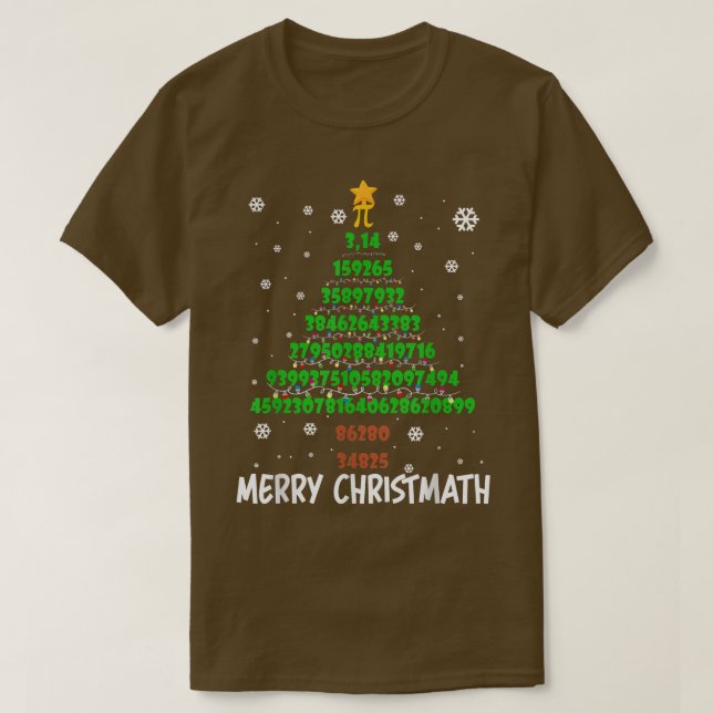 Camiseta Merry Christmath Funny Pi Math Lover Christmas Tre (Diseño del anverso)