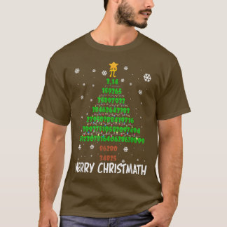 Camiseta Merry Christmath Funny Pi Math Lover Christmas Tre