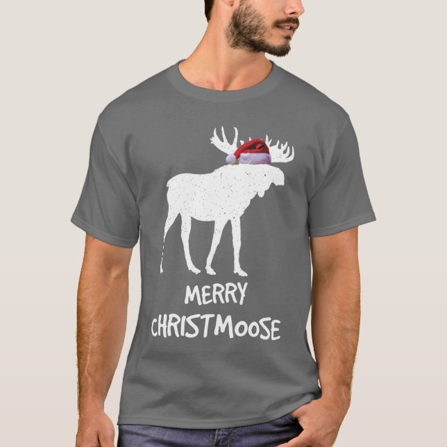 Camiseta Merry Christmoose I Love Moose Gifts for Moose Lov (Anverso)