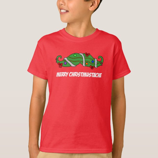 Camiseta Merry Christmustache Navidades Pun (Anverso)