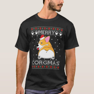 Camiseta Merry Corgmas Corgi Perro Santa Navidades Feo sudo
