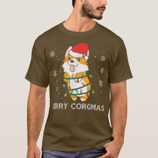 Camiseta Merry Corgmas Xmas Pajamas Corgi Navidades Nerdy D