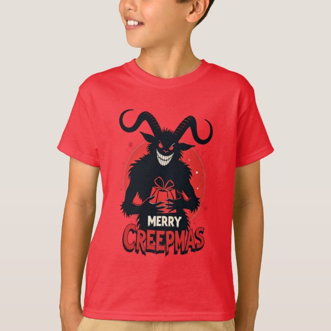 Camiseta Merry Creepmas Krampus Holiday (Anverso)