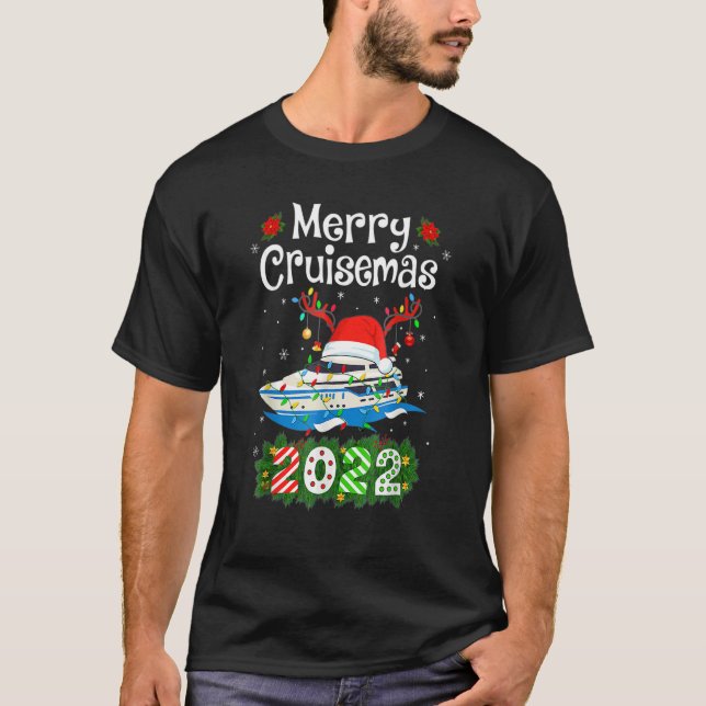 Camiseta Merry Cruisemas 2022 Christmas Santa Reindeer Crui (Anverso)