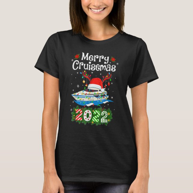 Camiseta Merry Cruisemas 2022 Christmas Santa Reindeer Crui (Anverso)