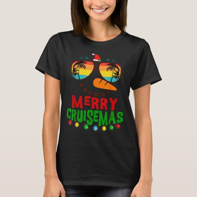 Camiseta Merry Cruisemas 2025 Christmas Santa Snowman Cruis (Anverso)