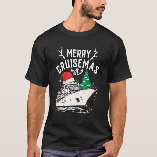 Camiseta Merry Cruisemas Cruise Ship Family Christmas (Anverso)