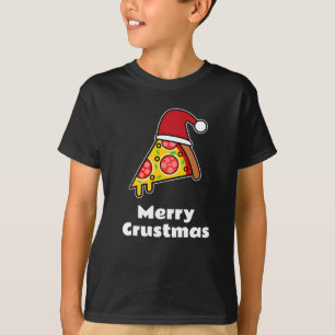 Camiseta Merry Crustmas FUNNY PIZZA SLICE SANTA
