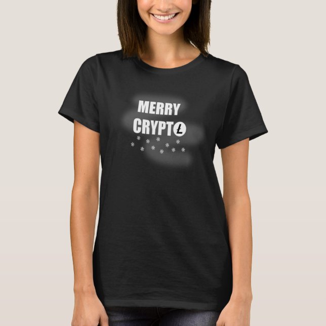 Camiseta Merry Crypto Navidad Currency Litecoin Digital C (Anverso)