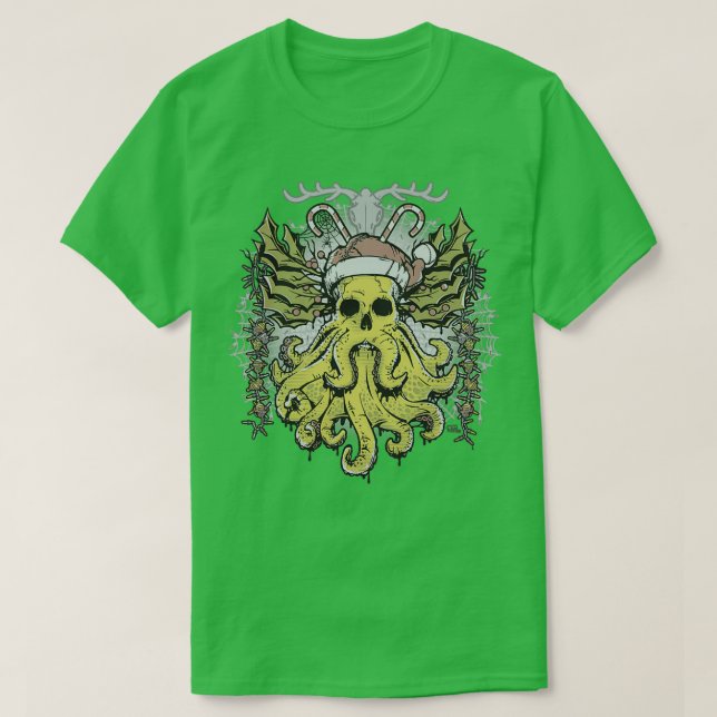 Camiseta Merry Cthulhumas  (Diseño del anverso)