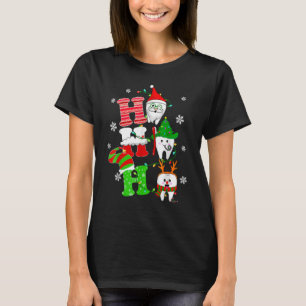 Camiseta Merry Dentist Navidades Ho Ho Ho Teeth Santa Reind