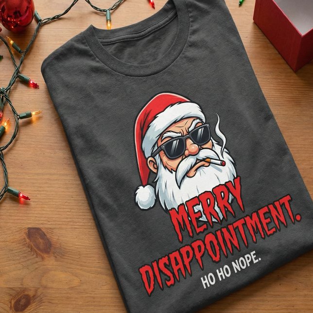 Camiseta Merry Disappointment Funny Santa Shirt  Ho Ho Nope (Subido por el creador)