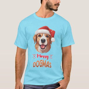 Camiseta Merry Dogmas Cute Baby Pet Lover Santa Dog