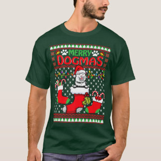 Camiseta Merry Dogmas Finnish Lapphund Dog Funny Ugly Chris