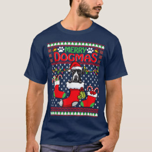 Camiseta Merry Dogmas Great Dane Dog Funny Navidades feos X