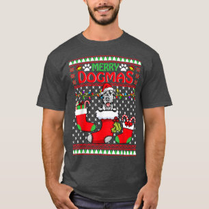 Camiseta Merry Dogmas Irish Setter Dog Navidades feos y gra
