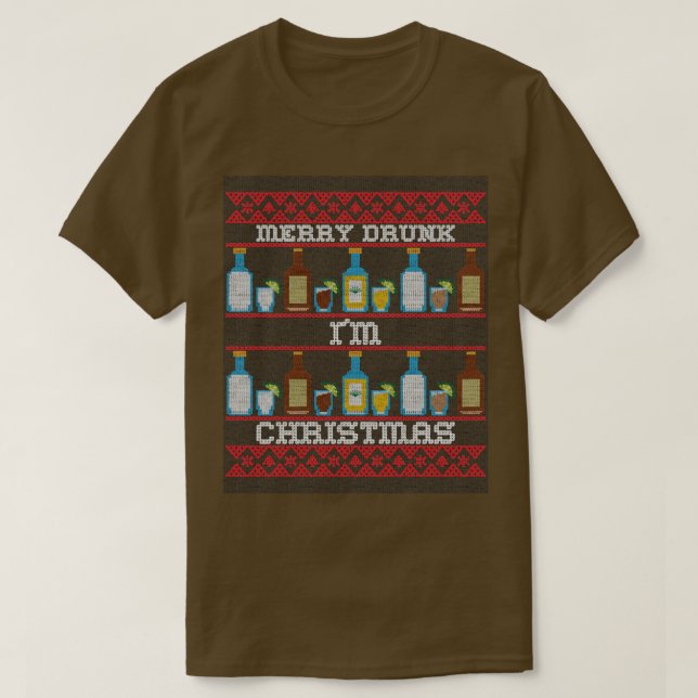 Camiseta Merry Drunk Im Navidades Ugly Christma (Diseño del anverso)