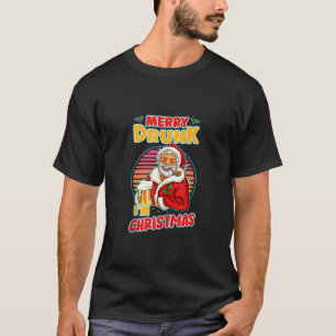 Camiseta Merry Drunk Soy Navidades Santa Drunk Beer Drinkin