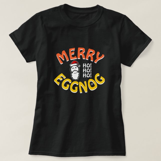 Camiseta ¡Merry Eggnog! (chiste festivo) (Diseño del anverso)