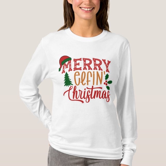 Camiseta Merry elfin Navidades (Anverso)