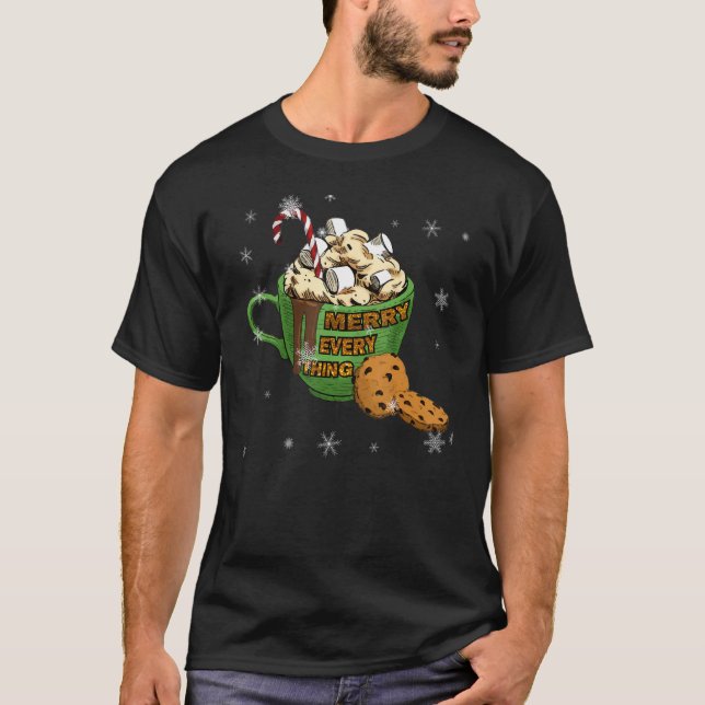 Camiseta Merry every thing hot chocolate marshmallow cookie (Anverso)