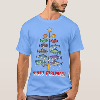 Camiseta Merry Fishmas Christmas Tree Merry Xmas Fishing Lo