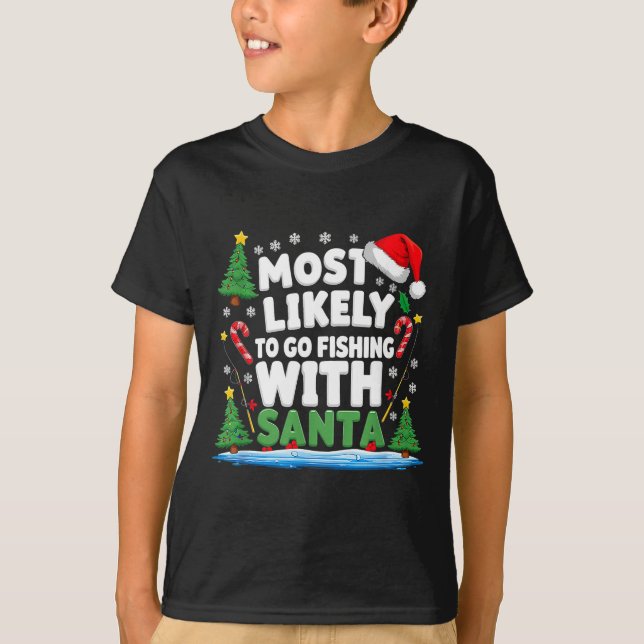 Camiseta Merry Fishmas Funny Fish Santa Bigfoot Christmas F (Anverso)