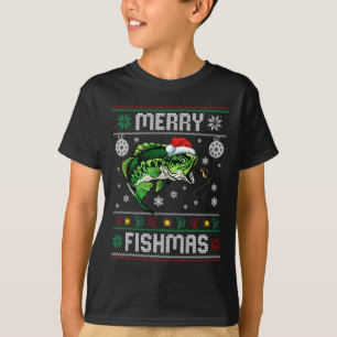 Camiseta Merry Fishmas Gracioso pescador de pescado Ugly Ch