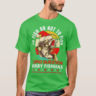 Camiseta Merry Fishmas, Navidades divertidos pescando, Wi-F