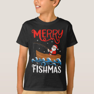 Camiseta Merry Fishmas Navidades graciosos