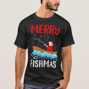 Camiseta Merry Fishmas Navidades graciosos