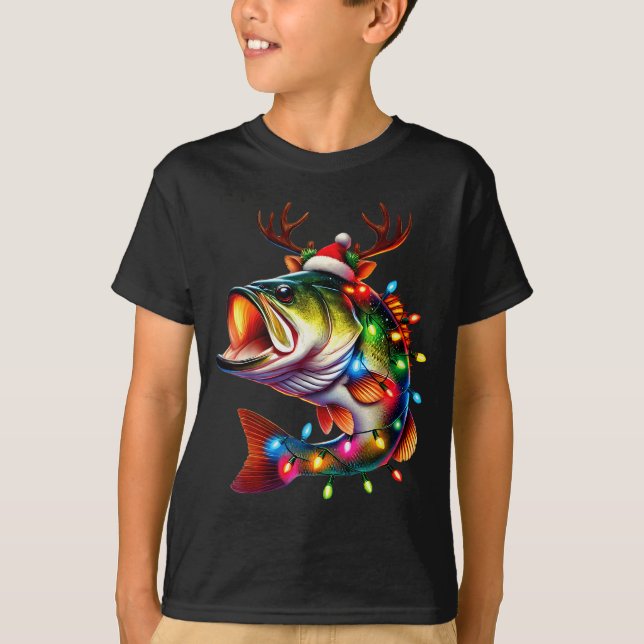 Camiseta Merry Fishmas Santa Fishing Lovers Funny Fisherman (Anverso)