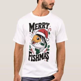 Camiseta "Merry Fishmas T-Shirt - Navidades divertidos pesc