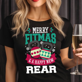 Camiseta Merry Fitmas y nuevos y felices Navidades de gimna