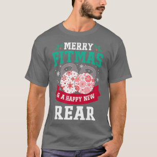 Camiseta Merry Fitmas Y Un Feliz Nuevo Fitness De Funny Tra