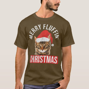 Camiseta Merry Fluffin Christmas Cat Lovers Cat Owner Chris