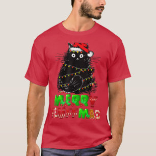 Camiseta Merry Fluffmas Catmas Christmas Cat Lover Santa Xm