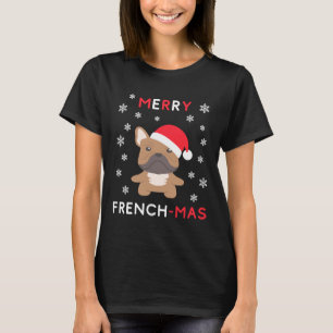 Camiseta Merry French Mas Funny Navidades Bulldog francés X