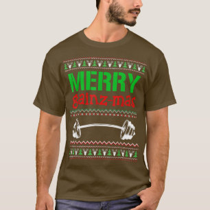 Camiseta Merry Gainzmas Gym Levantador de peso Ugly Chris
