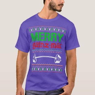 Camiseta Merry Gainzmas Gym Levantador de peso Ugly Chris