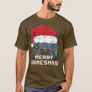 Camiseta Merry Gamesmas Navidades divertidos videojuegos