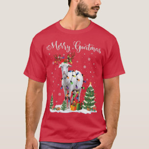 Camiseta Merry Goatmas Navidades de cabra reno Santa Premiu