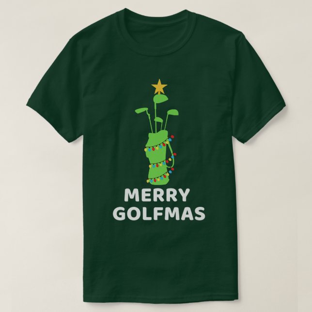 Camiseta Merry Golfmas Golf Club Christmas Tree Funny Golfi (Diseño del anverso)
