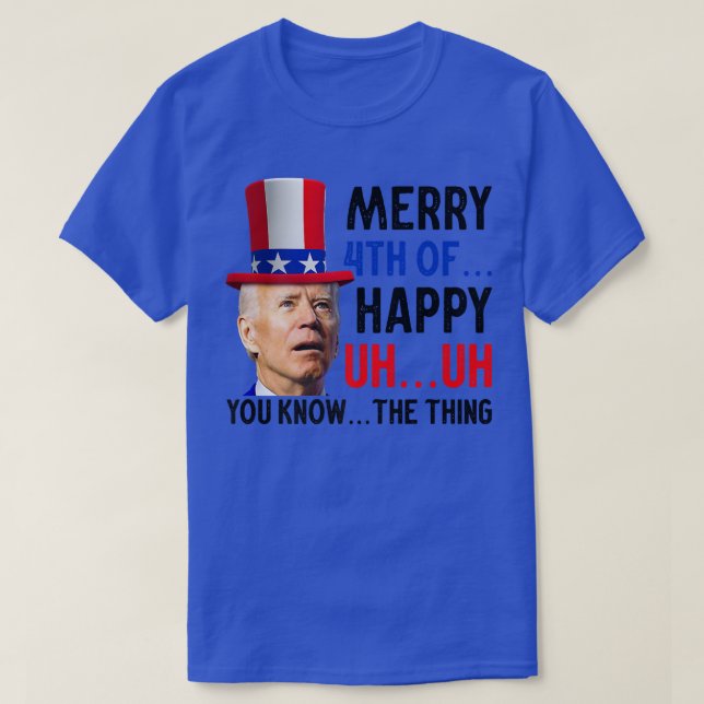 Camiseta Merry Happy 4th Of You Know  (Diseño del anverso)